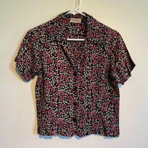 Vintage Floral Cropped Shirt